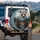 Grizzly Bear Snowy Mountain Forest River Autumn Landscape - Wildlife Lover Gift Spare Tire Cover - 3