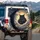 Fluffy Black Kitten Sleeping Celestial Clouds Stars - Cat Lover Car Decor Gift Spare Tire Cover - 3