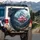 Union Jack Mountain Landscape Enjoy Life - Outdoor Adventure Travel Gift Spare Tire Cover - 3