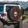 Gothic Skull Crown Red Rose Gilded Frame - Car Decor Gift Spare Tire Cover - 3