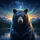 Majestic Black Bear Pine Forest Lake Mountains Night Sky - Wildlife Lover Gift Spare Tire Cover - 6