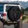 Menacing Black Fox Fiery Orange Eyes Sinister Fangs Shadowy Fur - Fox Lover Gift Spare Tire Cover - 3