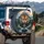 Roaring Tiger Head Mountain River Vista - Wildlife Lover Gift Spare Tire Cover - 3