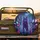 Luminescent Purple Wolf Glowing Red Eyes Futuristic Urban Night - Sci-Fi Decor Gift Spare Tire Cover - 2