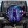 Luminescent Purple Wolf Glowing Red Eyes Futuristic Urban Night - Sci-Fi Decor Gift Spare Tire Cover - 1