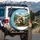 Brown Bear Guitar Camper Wildflower Forest - Camping Lover Gift Spare Tire Cover - 3