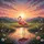 Pink Flamingo Wetland Sunset Landscape - Wildlife Lover Gift Spare Tire Cover - 6