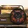 Orange Eye Snarling Wolf Head Flames Outdoor Adventure Gift Spare Tire Cover - 2