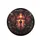 Deep Red Orange Jewel Beetle Floral Paisley Filigree - Luxury Car Decor Gift Spare Tire Cover - 4