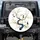 Navy Blue Japanese Cranes Tree Blossoms Golden Leaves - Car Decor Gift Spare Tire Cover - 1
