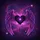 Black Heart Purple Core Feathered Wings Cosmic Nebula Stars - Celestial Car Decor Gift Spare Tire Cover - 6