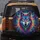 Wolf Head Piercing Eyes Rainbow Fur Cosmic Field Smoke Tendrils - Adventure Seeker Gift Spare Tire Cover - 5