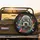 Grey Poodle Head Glasses Paintbrush - Art Studio For Artists Spare Tire Cover - 2