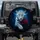 White Leopard Blue Spots Electric Eyes Dark Red Rose Dark Foliage - Wildlife Lover Gift Spare Tire Cover - 1