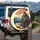 Sasquatch Beer Campfire Teardrop Camper - Outdoor Adventure Gift for Camper Spare Tire Cover - 3