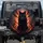 Black Wolf Glowing Red Eyes Fiery Tendrils Jagged Horns Dark Fantasy - Wildlife Lover Gift Spare Tire Cover - 1