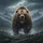 Powerful Roaring Grizzly Bear Wilderness Storm - Wildlife Lover Gift Spare Tire Cover - 6