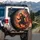 Hooded Jack-O-Lantern Warrior Fiery Aura Smoke Embers - Halloween Decor Gift Spare Tire Cover - 3