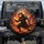 Hooded Jack-O-Lantern Warrior Fiery Aura Smoke Embers - Halloween Decor Gift Spare Tire Cover - 1