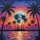 Luminous Full Moon Silhouetted Palm Trees Ocean Sky - Travel Essential Gift Spare Tire Cover - 6