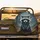 Fluffy Baby Raccoon In Dark Teal Hoodie Blue Eyes - Rustic Nocturnal Forest Wildlife Lover Gift Spare Tire Cover - 2