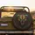 Brown Wolverine Bear Head Green Eyes Green Stripes - Outdoor Enthusiast Gift Spare Tire Cover - 2