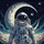 Astronaut American Flag Space Moon Lunar Landscape - Retro Explorer Gift Spare Tire Cover - 6