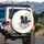 Black & Grey Galloping Wild Horses - Wildlife Lover Gift Spare Tire Cover - 3