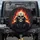 Grinning Skull Star Symbol Fiery Flames Ornate Frame - Car Decor Gift Spare Tire Cover - 1