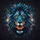 Majestic Angular Glowing Lion Head Crystalline Outdoor Adventure Travel Gift Spare Tire Cover - 6