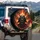 Samurai Kabuto Helmet Fiery Inferno - Vehicle Accessory for Adventure Seekers Spare Tire Cover - 3