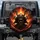 Samurai Kabuto Helmet Fiery Inferno - Vehicle Accessory for Adventure Seekers Spare Tire Cover - 1