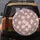 Pink Five-Petal Flowers White Centers Golden Stems Elongated Leaves Spare Tire Cover - 5