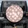 Pink Five-Petal Flowers White Centers Golden Stems Elongated Leaves Spare Tire Cover - 1