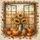 Autumn Sunflowers Pumpkins Wheat Rustic Window - Autumn Car Decor Gift Spare Tire Cover - 6