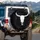 Western Desert Bull Skull Curving Horns Cactus Tumbleweed - Outdoor Vehicle Decor Gift Spare Tire Cover - 3
