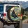 Camping Black Bear Beer Camper Grill Flamingo - Outdoor Road Trip Gift Spare Tire Cover - 3