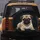 Fawn Pug Puppy Black Mask Deep Black Background - Pug Lover Car Decor Gift Spare Tire Cover - 5