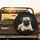 Fawn Pug Puppy Black Mask Deep Black Background - Pug Lover Car Decor Gift Spare Tire Cover - 2