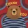 Friendly Bear Blue Striped Jacket Thank You Text - Wildlife Lover Gift Spare Tire Cover - 6
