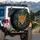 Vibrant Orange Leopard Head Tropical Jungle Foliage - Wildlife Lover Gift Spare Tire Cover - 3