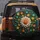 White Dahlia Orange Center Daisy Flowers Green Leaves - Botanical Decor Gift Spare Tire Cover - 5