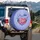 Live Laugh Love Camp Heart - Camping Lifestyle Gift for Campers Spare Tire Cover - 3