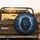 Ferocious Roaring Dark Lion Head with Crown, Electric Blue Eyes - Adventure Enthusiast Gift Spare Tire Cover - 2
