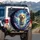 Golden Retriever Floating Space Nebula Ringed Planets - Car Decor Gift for Dog Lovers Spare Tire Cover - 3
