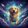 Golden Retriever Floating Space Nebula Ringed Planets - Car Decor Gift for Dog Lovers Spare Tire Cover - 6