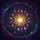 Stained Glass Cosmic Rosette Golden Star Galaxy - Astronomy Lover Gift Spare Tire Cover - 6
