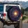 Stained Glass Cosmic Rosette Golden Star Galaxy - Astronomy Lover Gift Spare Tire Cover - 3