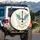 Acoustic Guitar Feathered Wings Rococo Floral - Music Lover Gift Spare Tire Cover - 3