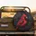 Crimson Bird Golden Chain Ruby Pendant Dark Foliage - Luxury Car Decor Gift for Bird Lovers Spare Tire Cover - 2